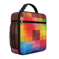 thumbnail image 1 of Red and Blue Checkered Pattern Insulated Lunch Bag Teens,Lunch Box for Men Women for Work,Picnic or Travel,10.2x9.5x4.3 Inches,8 Can Capacity, 1 of 6