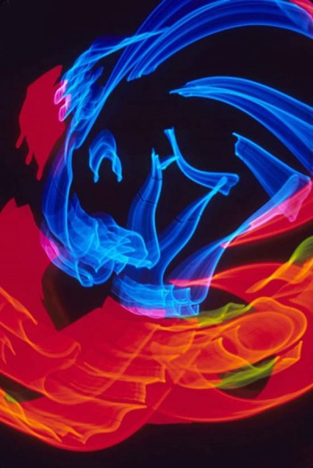 Red and Blue Neon Lighting with Nightzoom Canvas Art - Mark Gibson DanitaDelimont (24 x 36)