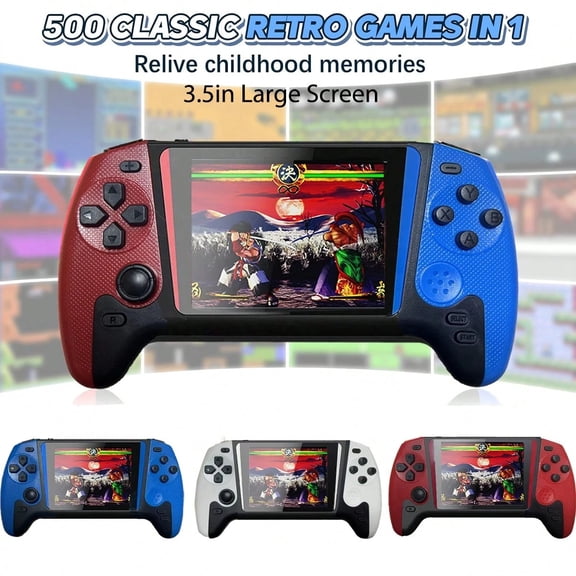 Shixing Project X Red and Blue Pocket Gaming Console 4.3-inch HD IPS Screen 64GB 1-Pack