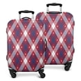 thumbnail image 1 of Red and Blue Star Argyle Pattern Luggage Cover Fashion Suitcase Cover Baggage Covers Fit 25-28 Inch Luggage (Go Travel), 1 of 5
