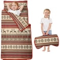 thumbnail image 1 of Red and Brown Christmas Pattern Toddler Nap Mats for Kids Preschool,50"x20" Sleeping Mat Bag or Kids,Toddler Sleeping Bag,Toddler Nap Mat or Daycare, 1 of 6
