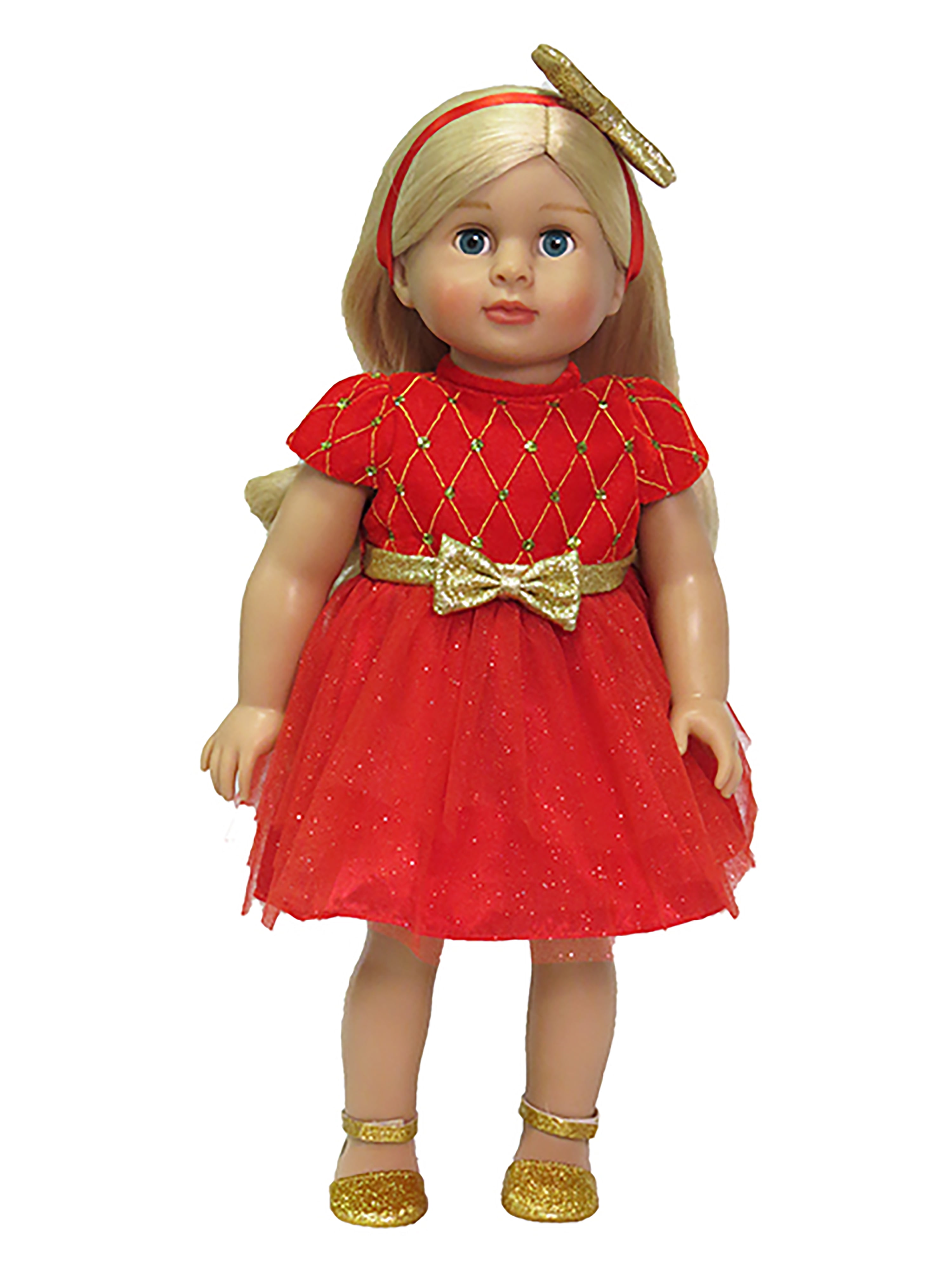 Red and Gold Dress with Bow Headband for 18-Inch Dolls | Dolls Clothes - Walmart.com Red and Gold Dress with Bow Headband for 18-Inch Dolls | Dolls Clothes - Walmart.com