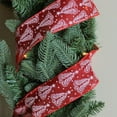 thumbnail image 1 of Red and Gold Reindeer Wired X-mas Craft Ribbon, 1 of 3