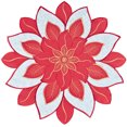 thumbnail image 1 of Red and Gold Star Poinsettia Doily/ Table Topper (23" RD), 1 of 5