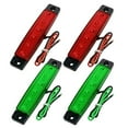 Red and Green 6LED Navigation Lights for Boats DC12V Waterproof