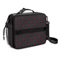 thumbnail image 1 of Red and Green Checkered Pattern Insulated Lunch Bag with Shoulder Strap and Bottle Holder,Bento School Lunch Bag Box,11x9.5x3.5 Inches, 1 of 5