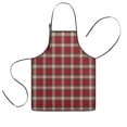 thumbnail image 1 of Red and Green Christmas Plaid Pattern Kids Aprons for Girls and Boys,Adjustable Neck Strap Toddler Aprons for Kids Cooking Baking, 1 of 7