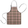 thumbnail image 1 of Red and Green Christmas Plaid Pattern Kids Aprons for Girls and Boys,Adjustable Neck Strap Toddler Aprons for Kids Cooking Baking, 1 of 7