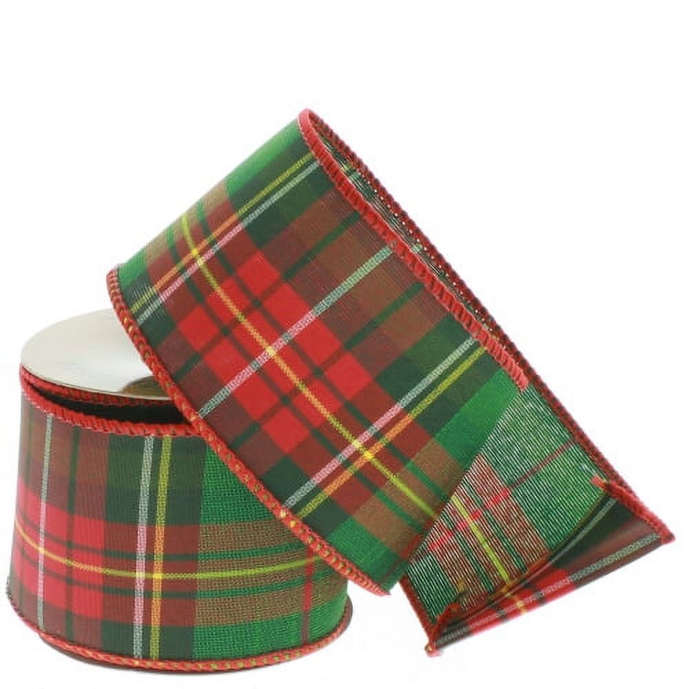 Red and Green Plaid Ribbon