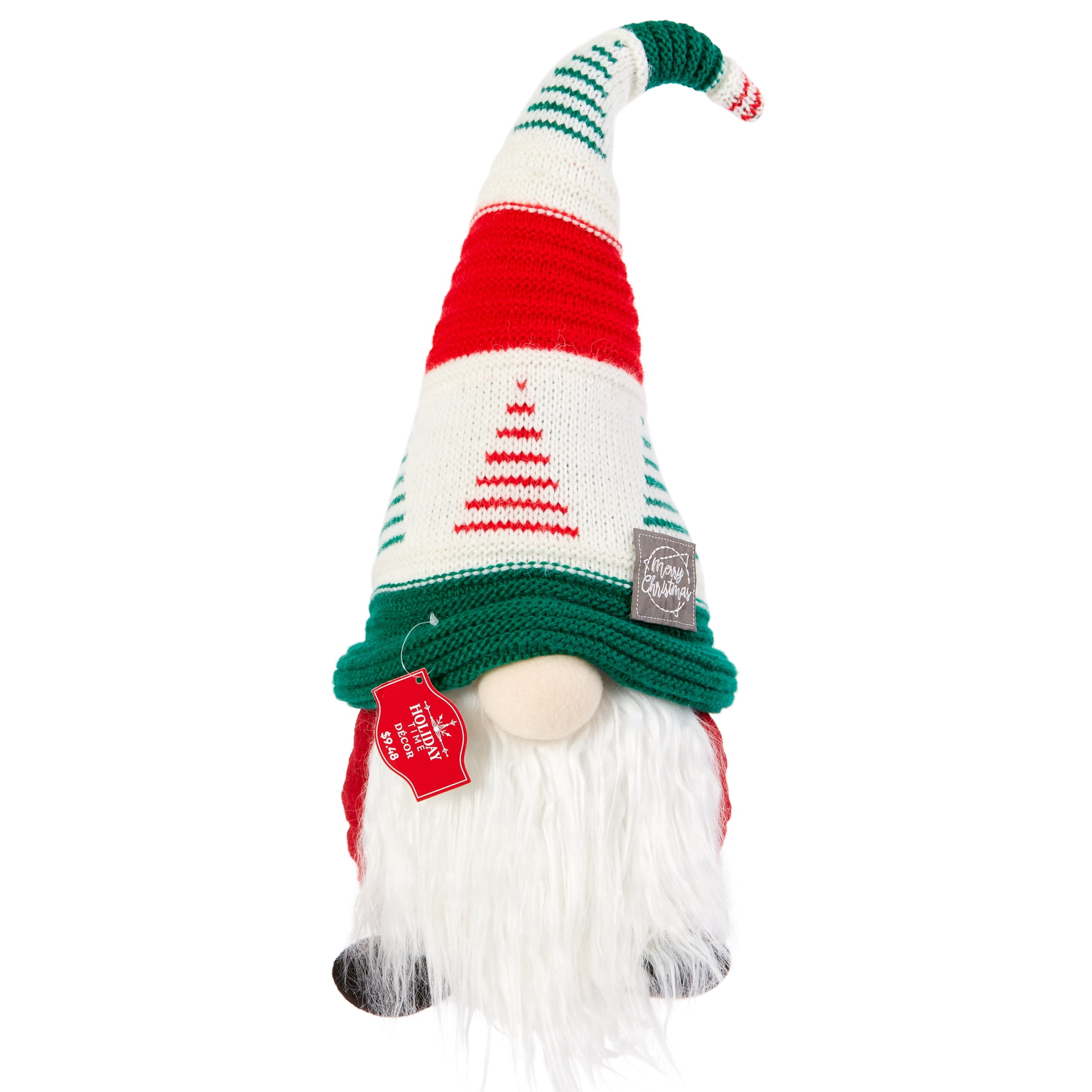 Red and Green Stripe Gnome, 24 in, by Holiday Time - Walmart.com