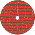 thumbnail image 1 of Red and Green Tree Skirt - Winter White Polka Dots Xmas Tree Bed Skirt 36 Inch Tree Mat for Winter Holiday New Year Party, 1 of 6