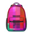 thumbnail image 1 of Red and Pink Checkered Pattern Backpack for School, Cute School Bag with Adjustable Shoulder Straps and Padded Back, 15.3"x11"x6.7", 1 of 5