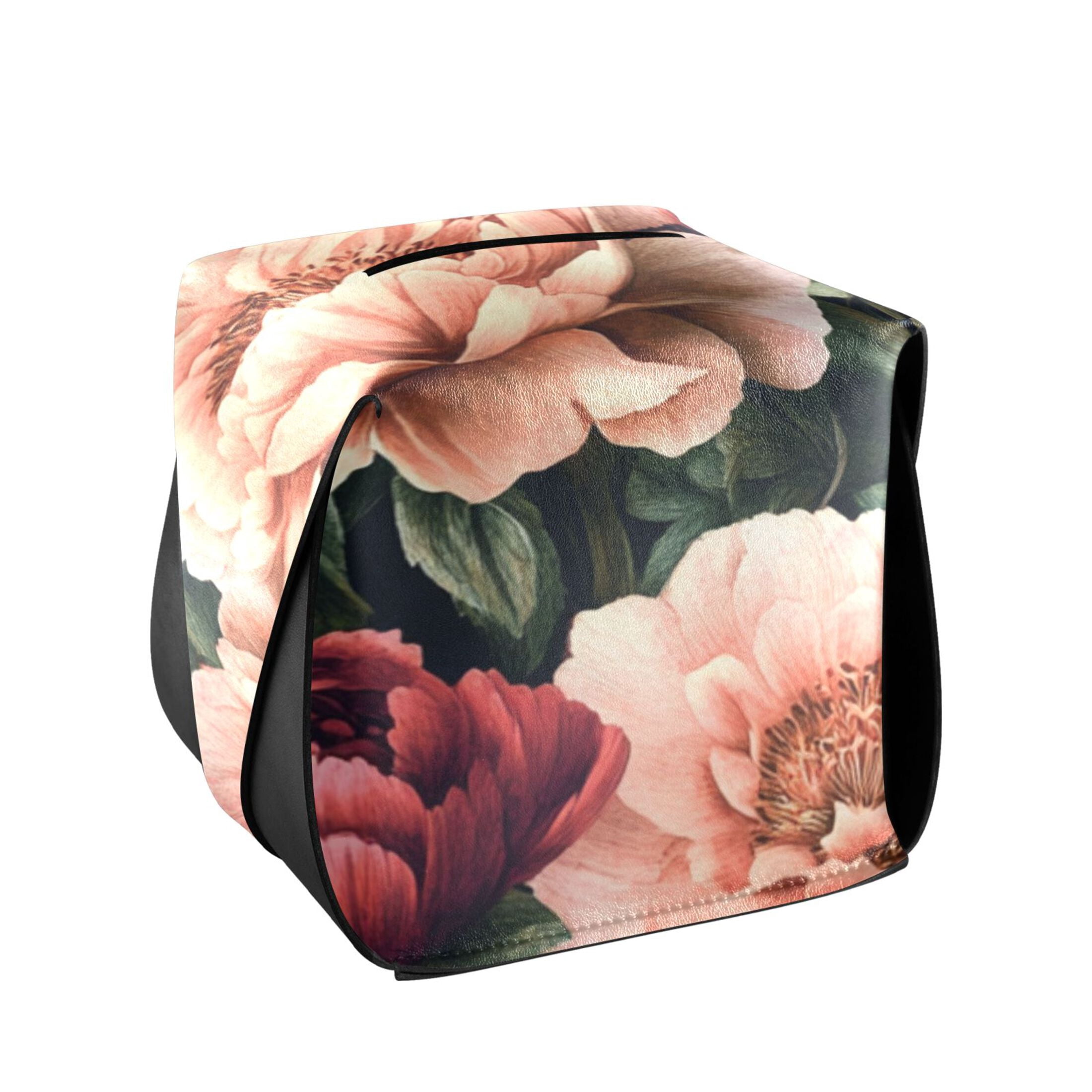 tissue box holder - rani pink & yellow main image 0