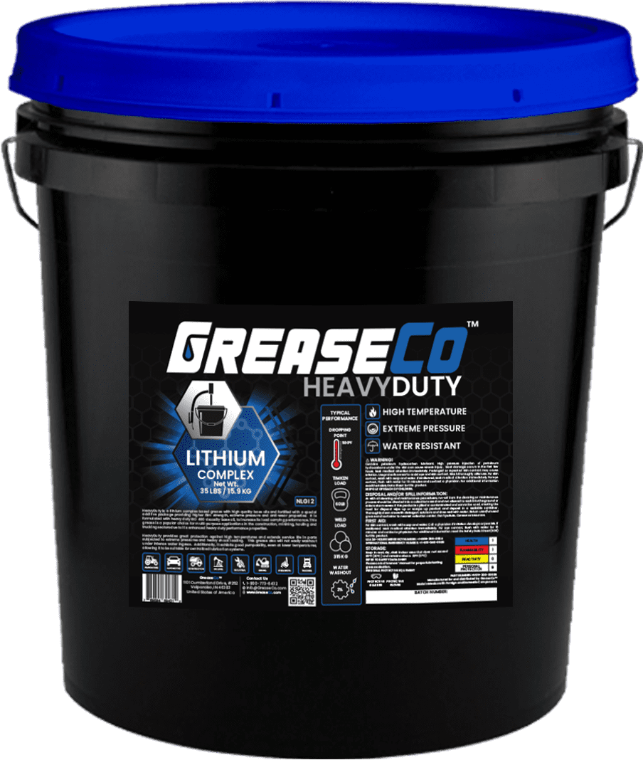 Red and Tacky High Temp Grease | Automotive | Tractor | Wheel Bearing | 35 LB Pail | HeavyDuty