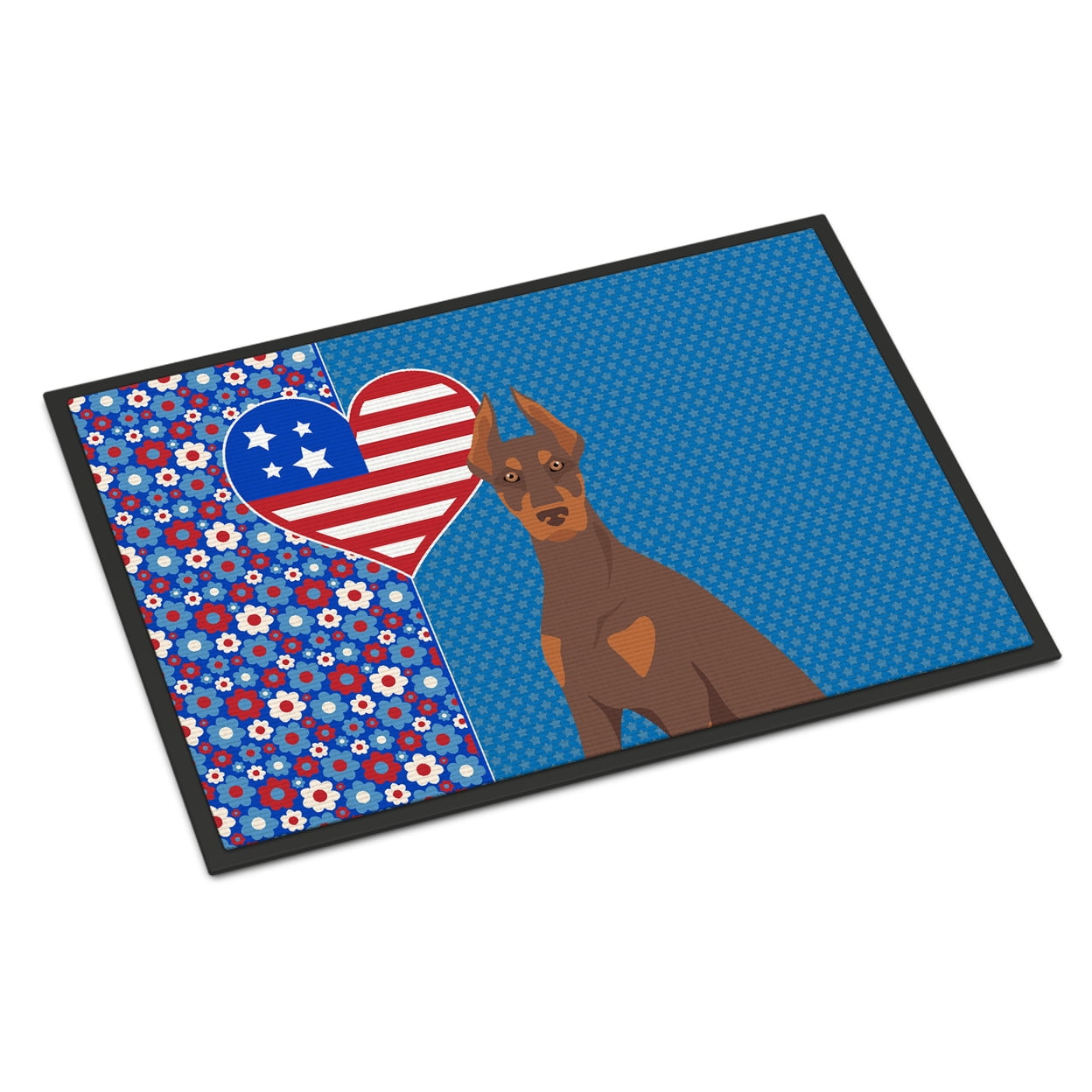 Red and Tan Doberman Pinscher Indoor or Outdoor Mat 24x36 36 in x 24 in