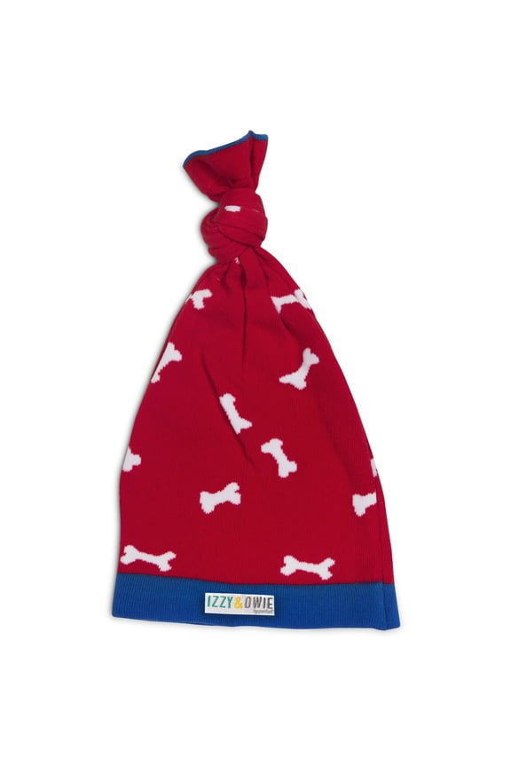 Company - Red and White Bones - One Size Fits All Baby Hat