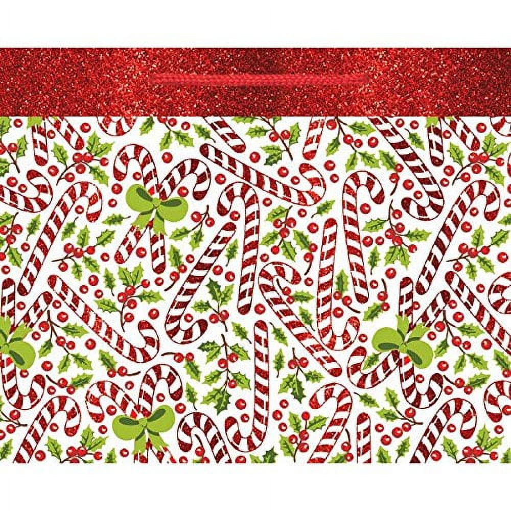Red and White Candy Cane Christmas Gift Bag Party Accessory