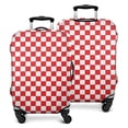 thumbnail image 1 of Red and White Checkered Pattern Luggage Cover Fashion Suitcase Cover Baggage Covers Fit 25-28 Inch Luggage (Go Travel), 1 of 5