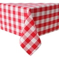 thumbnail image 1 of Red and White Checkered Tablecloth Rectangle - Stain Resistant, Waterproof Polyester Picnic Table Cloth Gingham, 60 x 84 Inch, 1 of 6