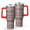 thumbnail image 1 of Red and White Christmas Folk Pattern Tumbler with Handle and Lid,40oz Double Wall Vacuum Insulated Tumbler,Cups Gift for Women and Men, 1 of 7