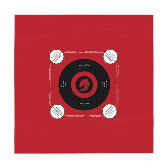 Red and White Circles Mahjong Tablecloth - Game Night Essential