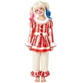 thumbnail image 1 of Red and White Clown Costume, Outfit Included Long Sleeve Stripe Top and Pants, Halloween Costumes for Cosplay Party Events, 1 of 3