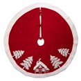 thumbnail image 1 of Red and White Holiday Christmas Home Tree Skirt 54 Inch TS0253, 1 of 3