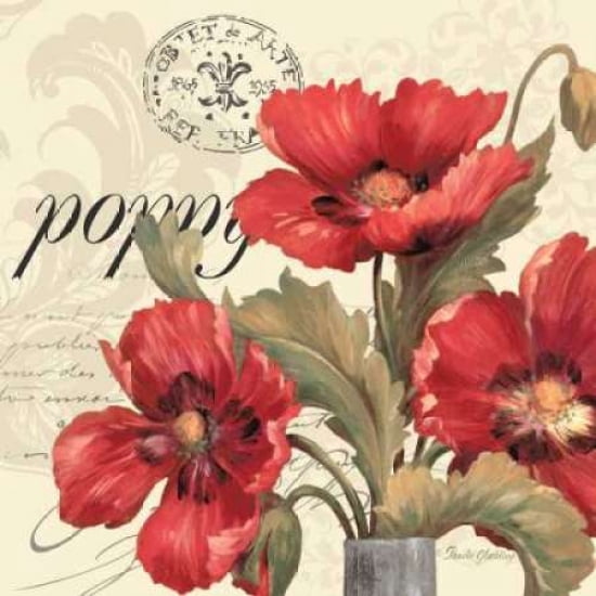 Red and White I Canvas Art - Pamela Gladding (24 x 24)