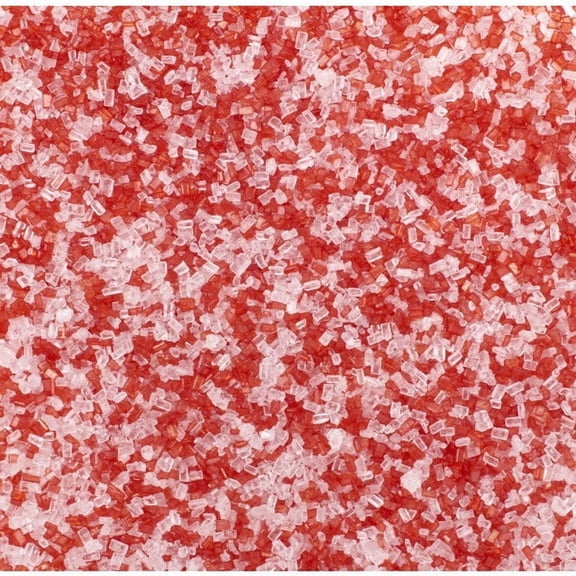 Red and White Peppermint Flavored Crystal Sanding Sugar 2 oz