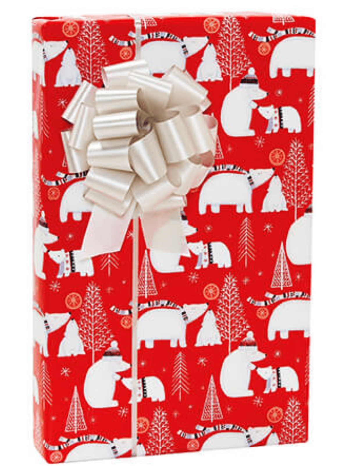 Red and White Snowflakes Gift Wrapping Paper 15ft – CakeSupplyShop