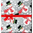 thumbnail image 1 of Red and White Polka Dots Polka Snowman Holiday /ChristmasGift Wrap Wrapping Paper 15ft Roll with Gift Labels, 1 of 1