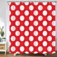 thumbnail image 1 of Red and White Polka Dots Shower Curtain, Geometry Bath Curtains Bathroom Decor Waterproof Polyester Fabric Shower Curtain Sets with Hooks 72x84 Inch, 1 of 6