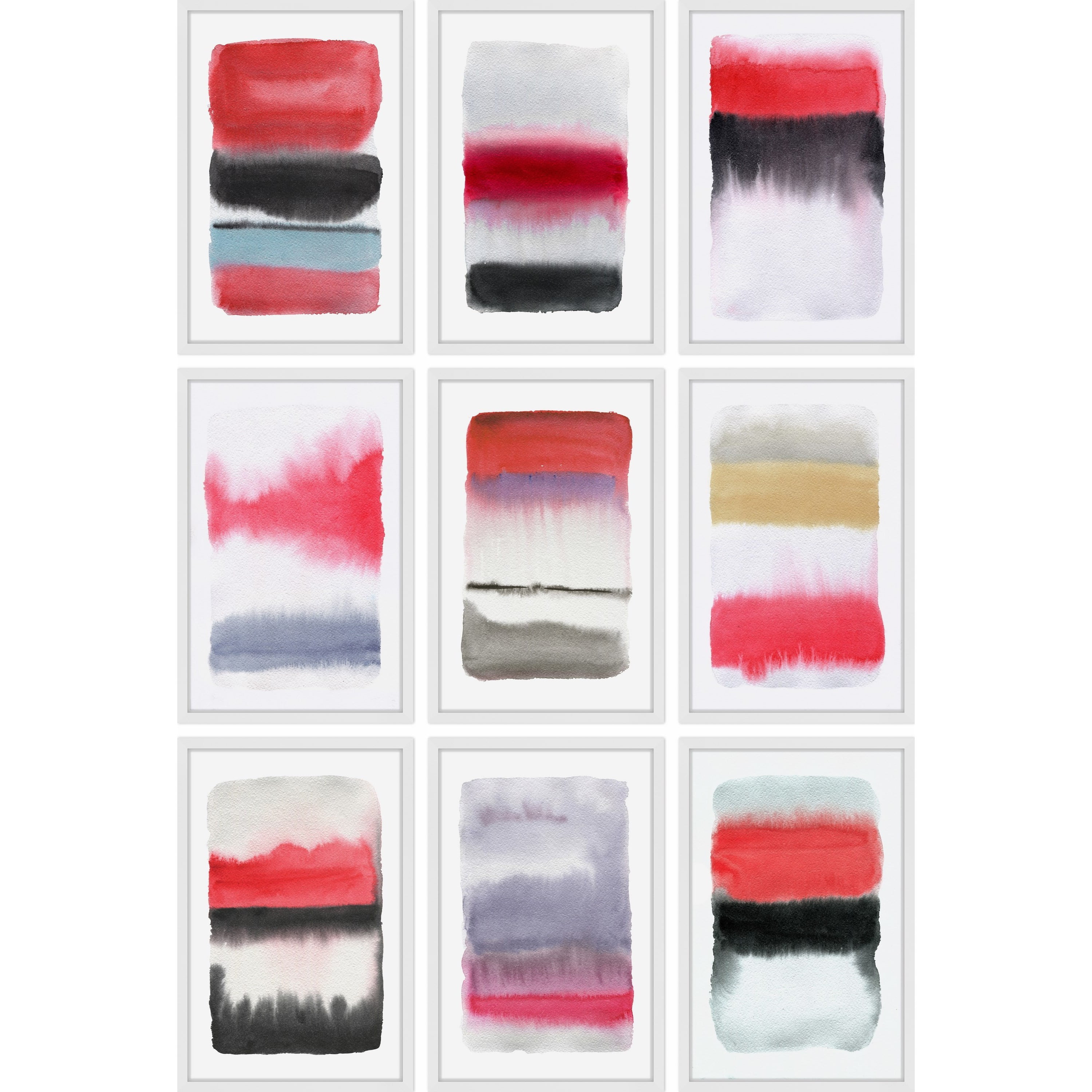 Red and White Polyptych