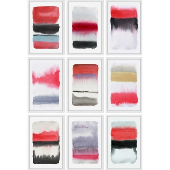 Red and White Polyptych