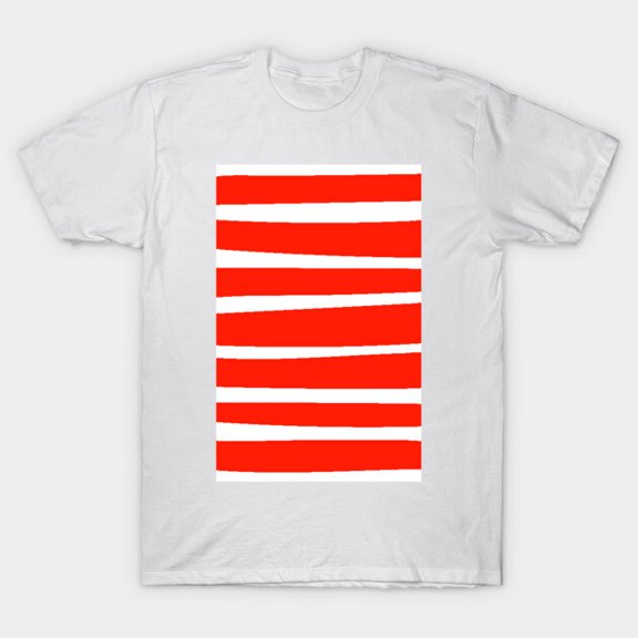 Red and White Stripes Pattern G8990 Unisex T-Shirt, Up to Size 5XL