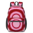 thumbnail image 1 of Red and White Tie Dye Pattern 17" Waterproof Oxford School Backpacks for Teens, S-Shape Padded Straps, for School, Travel, Hiking, Camping, 1 of 5