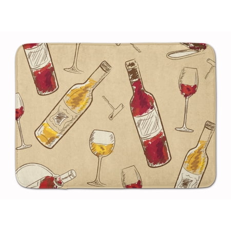 Red and White Wine Machine Washable Memory Foam Mat