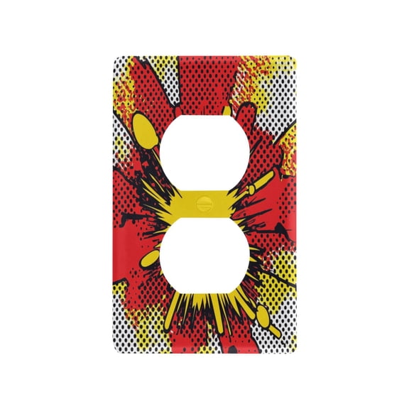 Red and Yellow Explosion Light Switch Cover Switch Plate Outlet Cover Plug Cover for Electrical Outlet