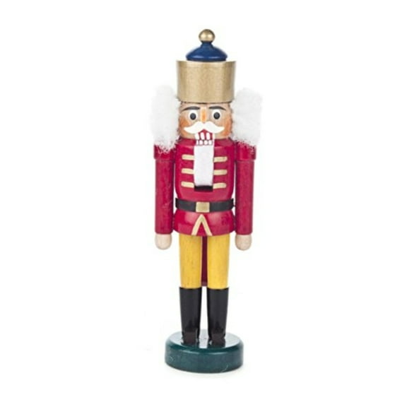Red and Yellow King German Wood Miniature Christmas Nutcracker Mini 5 Inch