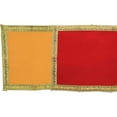 thumbnail image 1 of Red and Yellow Pooja Cloth Mat Aasan Decorative Cloth Set of 2 (Size:-12 Inches X 20 Inches,) for Multipurpose Pooja Decorations Item & Article, 1 of 4