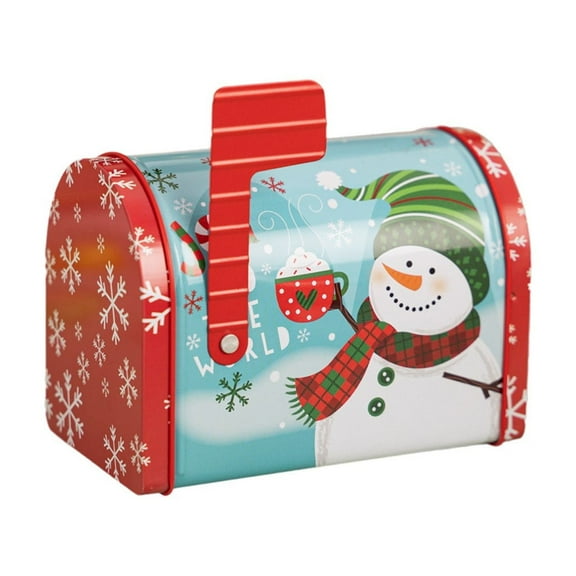 Christmas Mailbox Tin Box