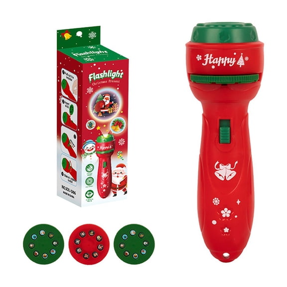 Red ark Blue Toddler Christmas Themed Projector Flashlight 24 Slides Patterns Toy For Kids Holiday Party Night Fun Activity Decoration Play