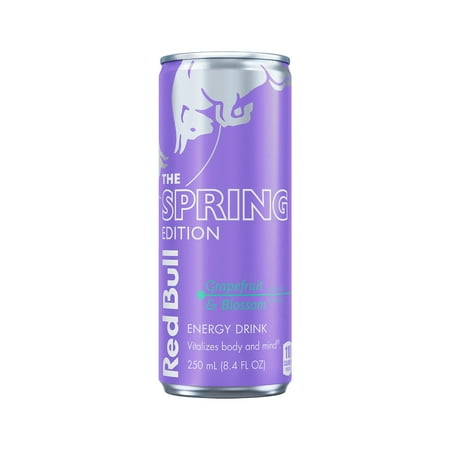 Red Bull Spring Edition Energy Drink, Grapefruit, 8.4 fl. oz. Can, 80mg Caffeine, Taurine