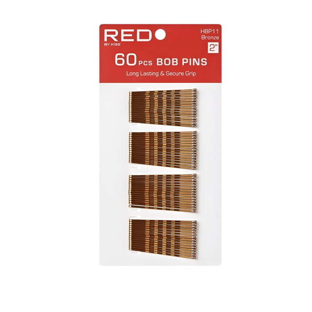 RED by KISS Bobby Pins HBP11 – Bronze, 2", 60 Count
