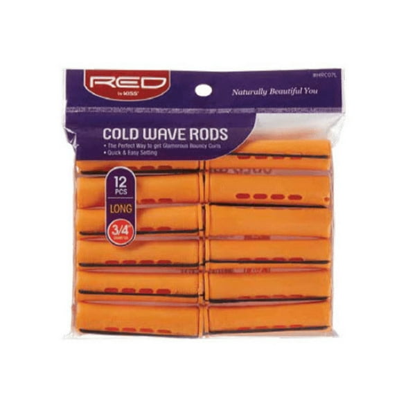 Red by Kiss Cold Wave Rods - Long - 3/4" 12PC - Orange