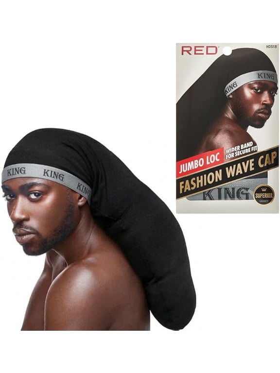 Dreadlock Stocking Cap, Secure Stretchy Fit for Long & Locs Hair, Soft & Lightweight, Breakage & Lint Protection (Grey King Jumbo)