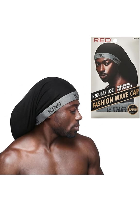 Dreadlock Stocking Cap, Secure Stretchy Fit for Long & Locs Hair, Soft & Lightweight, Breakage & Lint Protection (Grey King Regular)