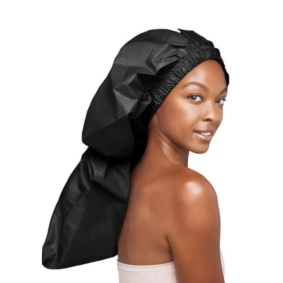 Red by Kiss Essential Super Large Waterproof Braid Shower Cap, Reusable Caps with Elastic Band