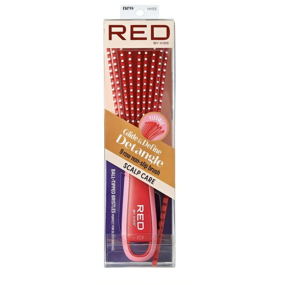 Red by Kiss Ez Glide & Define Detangle 7 & 9 Row Non Slip Brush