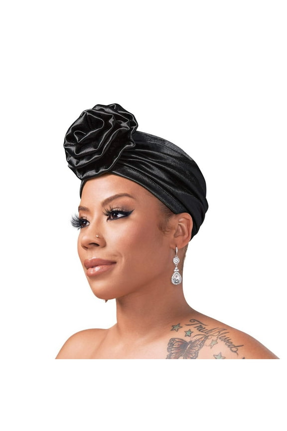 Red by Kiss Keyshia Cole X Top Knot Turban Luxe Silky Black (HQ55)